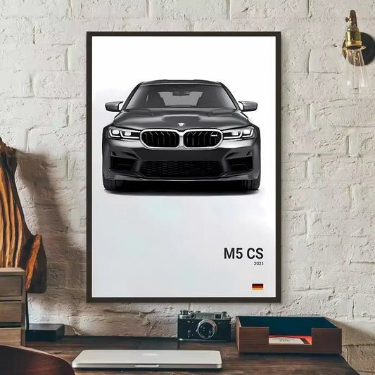 1PC Famous Brand Cars SVJ GT3RS G80M3C GT3 RS Canvas Wall Art Print Poster Self-adhesive Art Waterproof Paper Sticker Coffee
